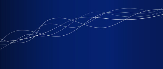 3D modern wave abstract presentation background. Thin line wavy abstract luxury paper cut vector background. Dark blue background decoration, halftone gradients, Vector illustration. 