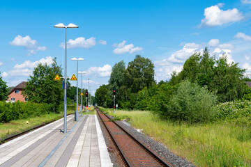 Empty railway platform.