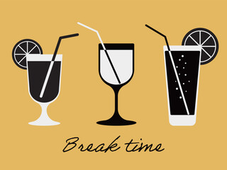 ジュースのイラストセット