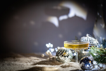 Festive New Year champagne