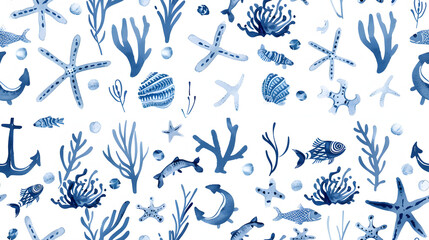 Sea life collection pattern