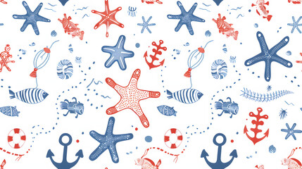 Sea life collection pattern