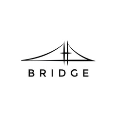 Bridge logo icon vector