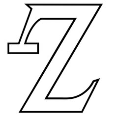 letter Z design line art for logo vector illustration