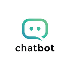 Chat bot logo icon vector