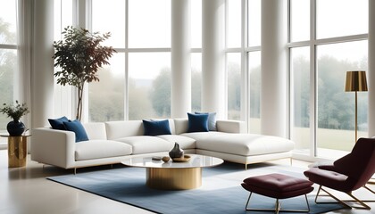 Photo interior modern design room 3d illustration