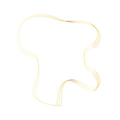 Gold liquid geometric shapes. Graphic elements