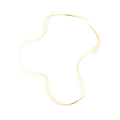 Gold liquid geometric shapes. Graphic elements