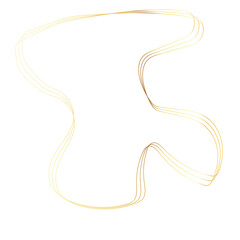 Gold liquid geometric shapes. Graphic elements