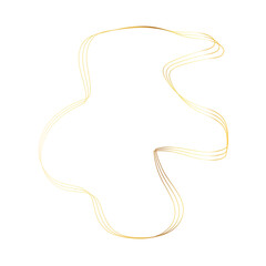 Gold liquid geometric shapes. Graphic elements