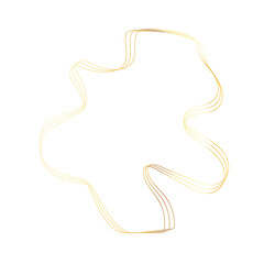 Gold liquid geometric shapes. Graphic elements