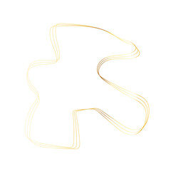 Gold liquid geometric shapes. Graphic elements