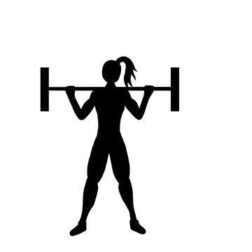 silhouette of a person lifting weights