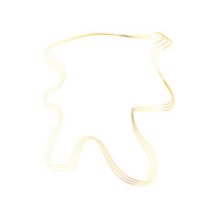 Gold liquid geometric shapes. Graphic elements