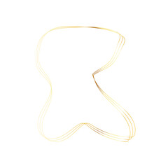 Gold liquid geometric shapes. Graphic elements