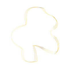 Gold liquid geometric shapes. Graphic elements