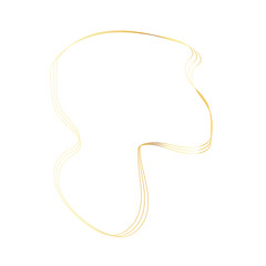 Gold liquid geometric shapes. Graphic elements