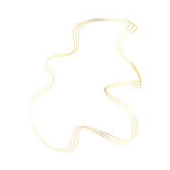 Gold liquid geometric shapes. Graphic elements