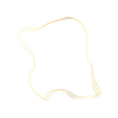 Gold liquid geometric shapes. Graphic elements