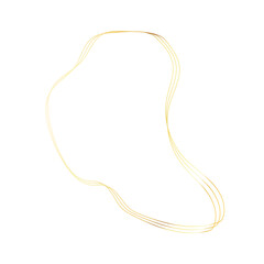 Gold liquid geometric shapes. Graphic elements