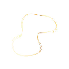 Gold liquid geometric shapes. Graphic elements