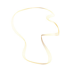 Gold liquid geometric shapes. Graphic elements