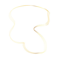 Gold liquid geometric shapes. Graphic elements