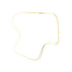 Gold liquid geometric shapes. Graphic elements