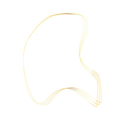 Gold liquid geometric shapes. Graphic elements