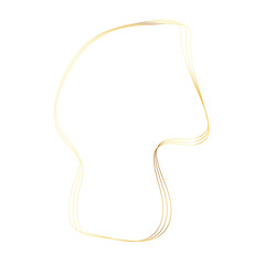 Gold liquid geometric shapes. Graphic elements