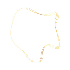 Gold liquid geometric shapes. Graphic elements