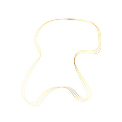 Gold liquid geometric shapes. Graphic elements