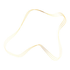 Gold liquid geometric shapes. Graphic elements