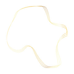 Gold liquid geometric shapes. Graphic elements