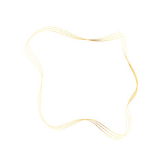 Gold liquid geometric shapes. Graphic elements