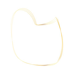 Gold liquid geometric shapes. Graphic elements