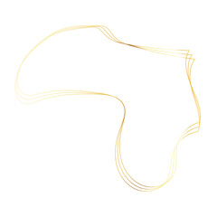 Gold liquid geometric shapes. Graphic elements