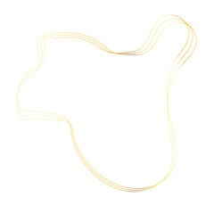 Gold liquid geometric shapes. Graphic elements