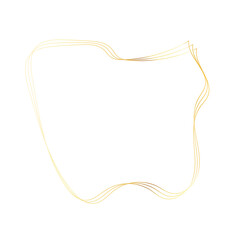 Gold liquid geometric shapes. Graphic elements