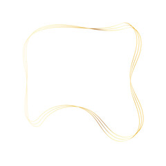 Gold liquid geometric shapes. Graphic elements