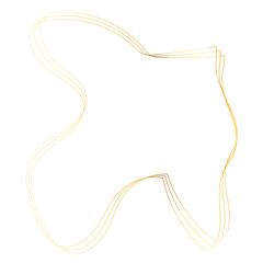 Gold liquid geometric shapes. Graphic elements