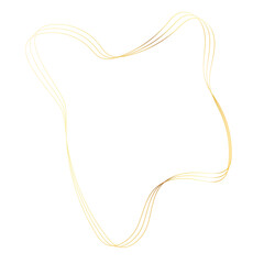 Gold liquid geometric shapes. Graphic elements