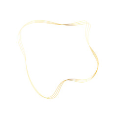 Gold liquid geometric shapes. Graphic elements