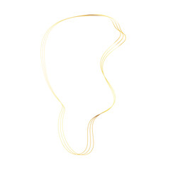 Gold liquid geometric shapes. Graphic elements