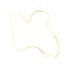 Gold liquid geometric shapes. Graphic elements