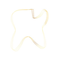 Gold liquid geometric shapes. Graphic elements