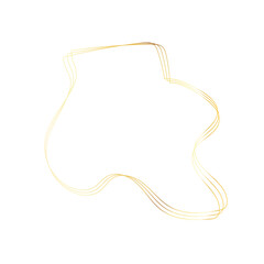 Gold liquid geometric shapes. Graphic elements