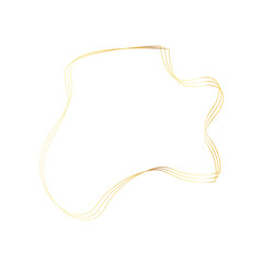 Gold liquid geometric shapes. Graphic elements