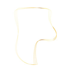 Gold liquid geometric shapes. Graphic elements