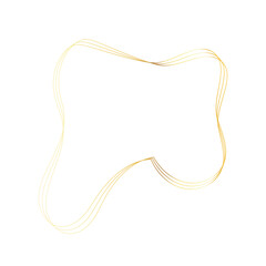 Gold liquid geometric shapes. Graphic elements